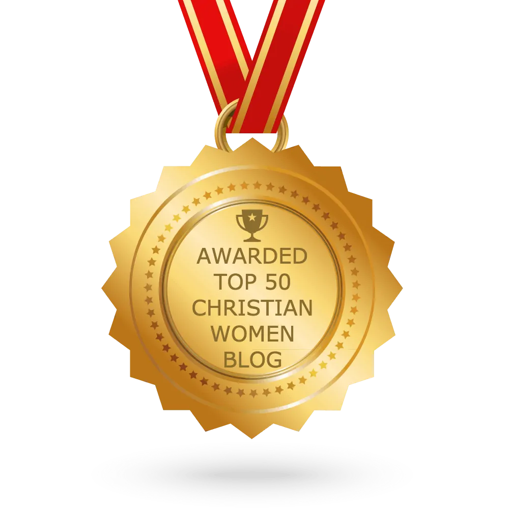 Awarded Top 50 Christian Women Blog - award badge