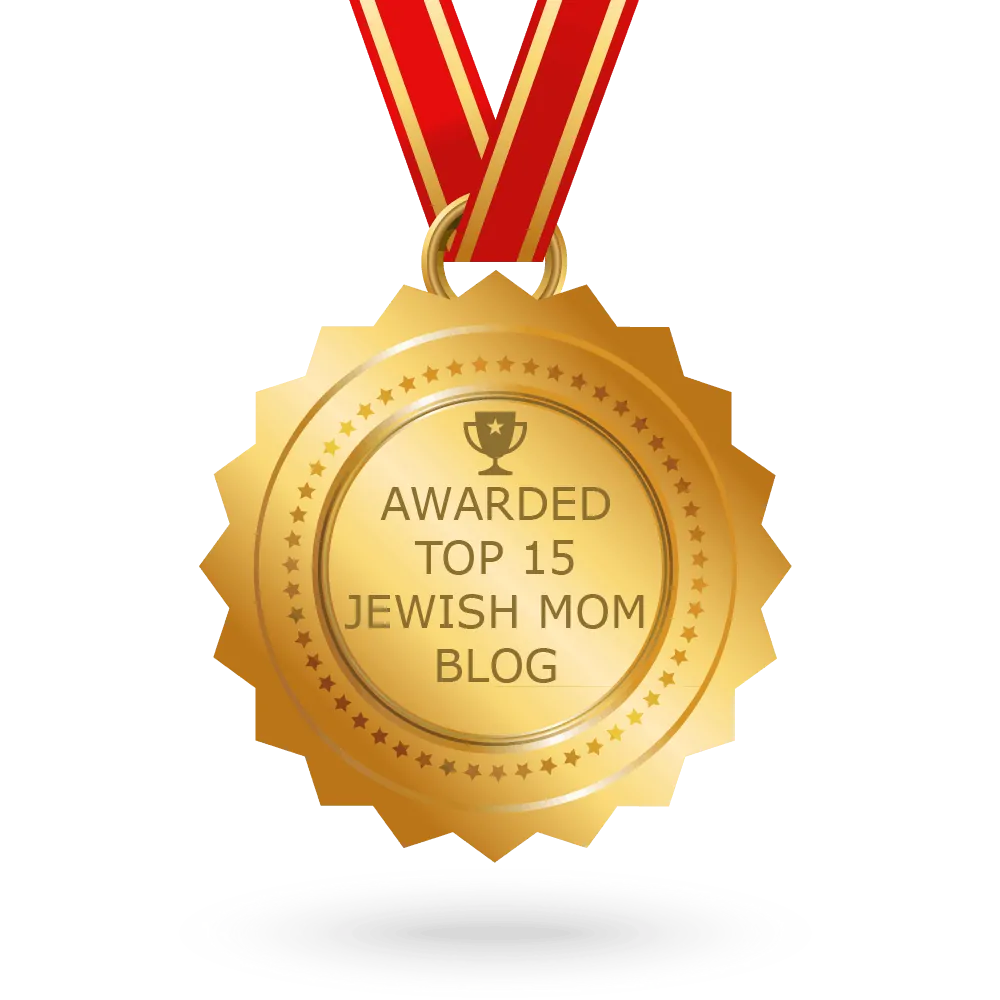 Awarded Top 15 Jewish Mom Blog award badge