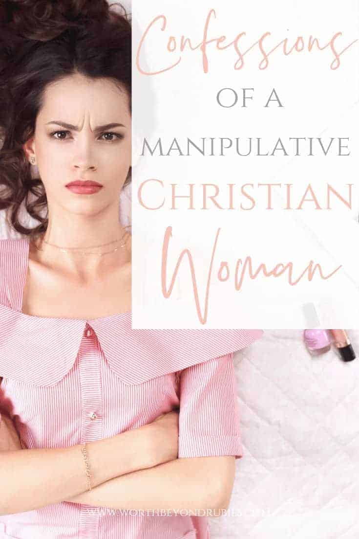 A Manipulative Woman - My Confession 3 Manipulative Person - A woman in pink with long brown hair lying on a bed with her arms crossed looking annoyed