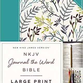 NKJV, Journal the Word Bible, Large Print, Cloth over Board