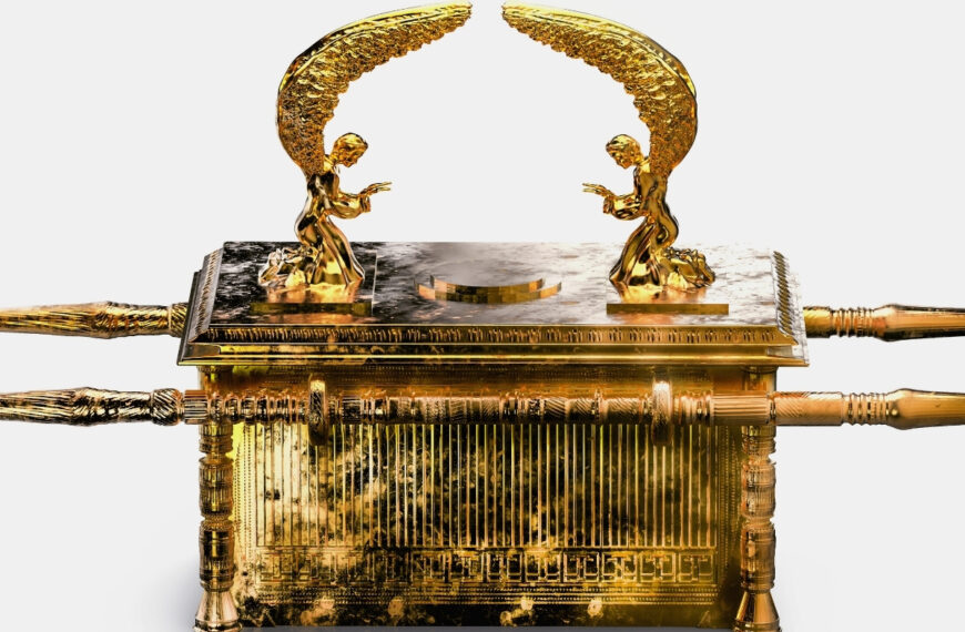 the ark of the covenant and the Worth Beyond Rubies logo at the bottom of the image