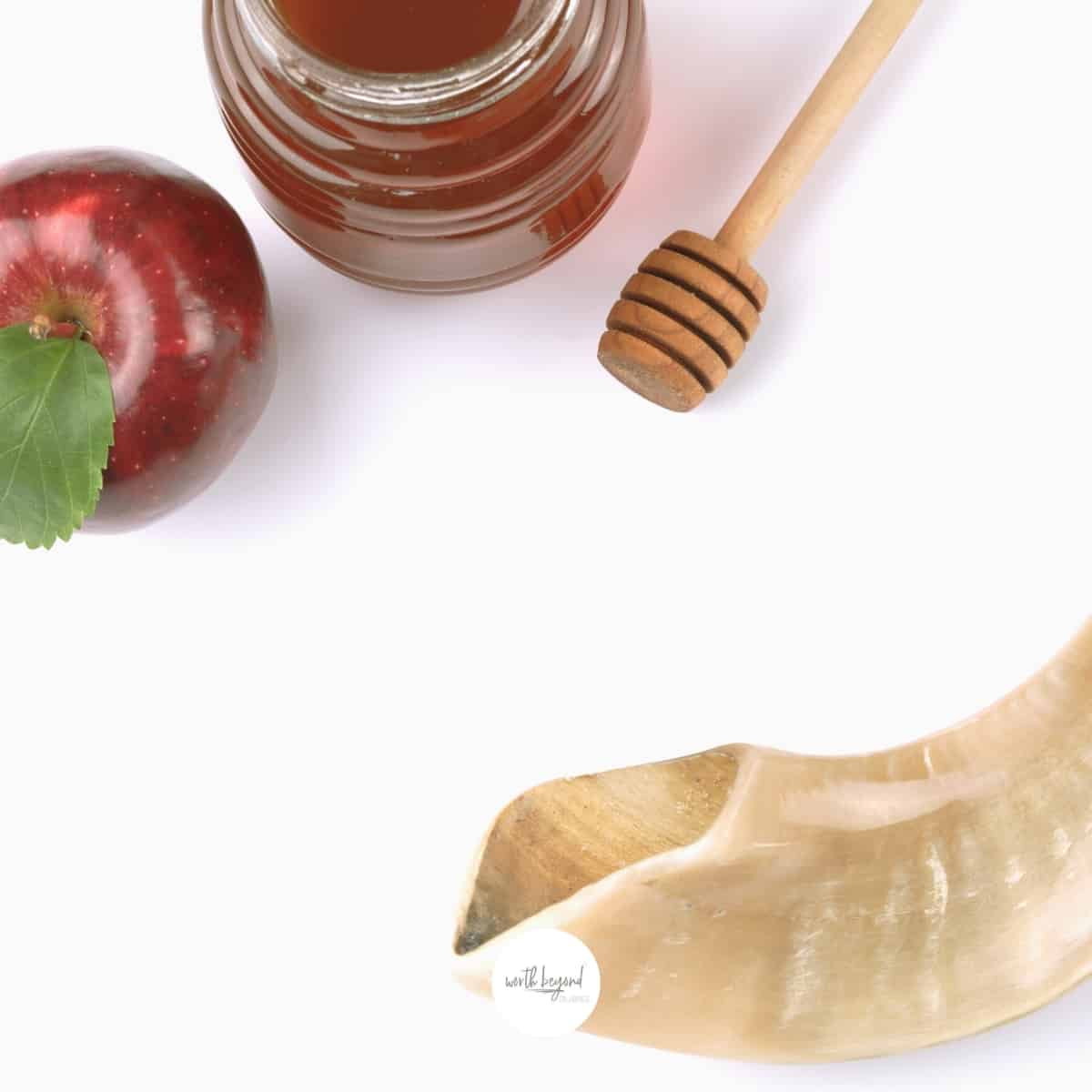 The Trumpet Will Sound - Rosh Hashanah and Christianity - An image of a shofar and honey