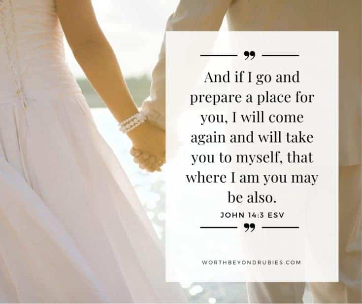 Jesus the Bridegroom and the Ancient Jewish Wedding 4 Jesus the Bridegroom - An image of a bride and groom with John 14:3 quoted