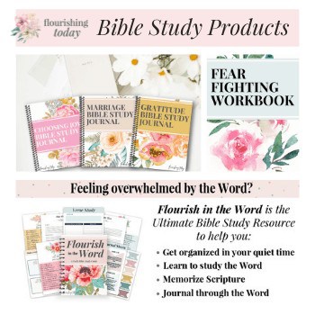 Flourishing Today Shop Ad for Bible Study Products