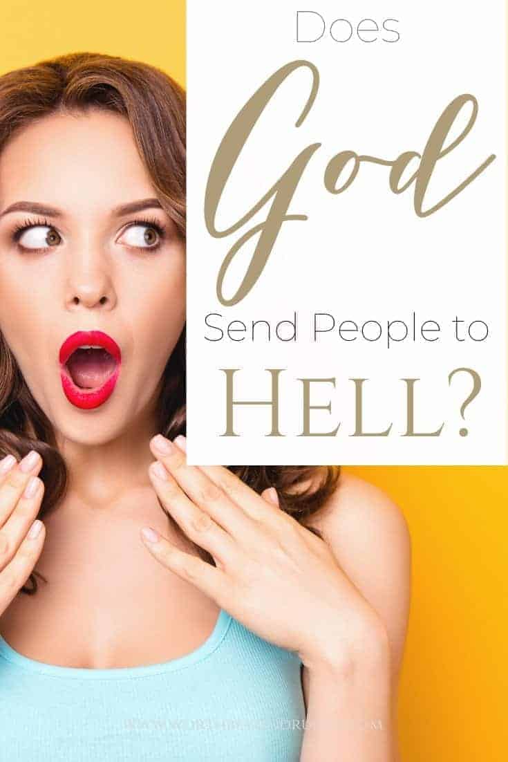 Why does God send people to hell? A nervous looking woman with her jaw dropped looking shocked