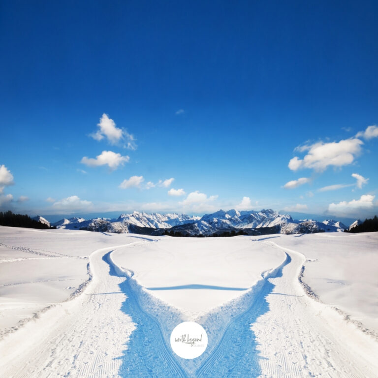 An image of two paths in the snow with a shadow cast on where they split for post called Double Mindedness - How to Stop It and Start Living Boldly in Faith