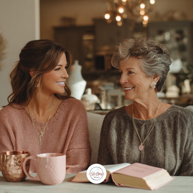 two women sitting at a table