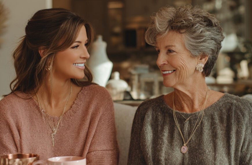 two women sitting at a table