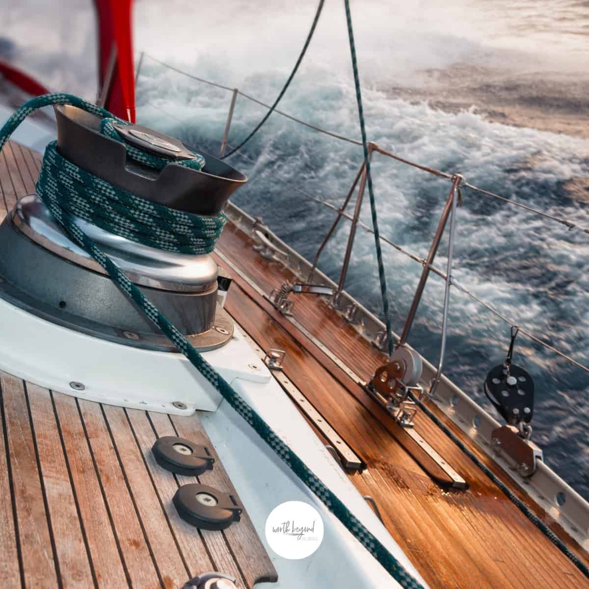 a sailboat in a storm for post called Is Jesus Asleep in Your Storms of Life