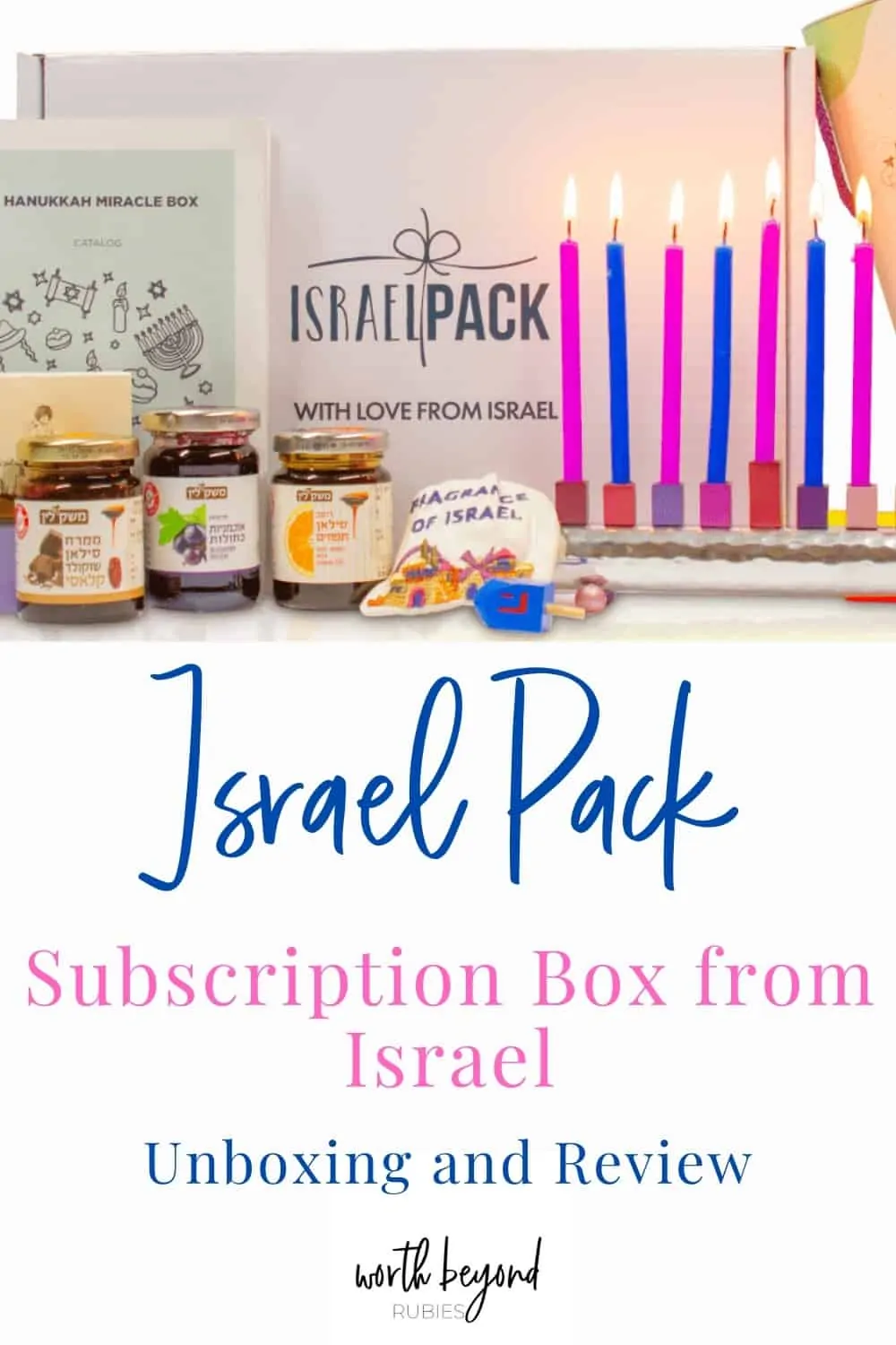 An image of the Israel Pack Subscription Box for November 2020 with a text overlay that says Israel Pack Subscription Box from Israel - Unboxing and Review