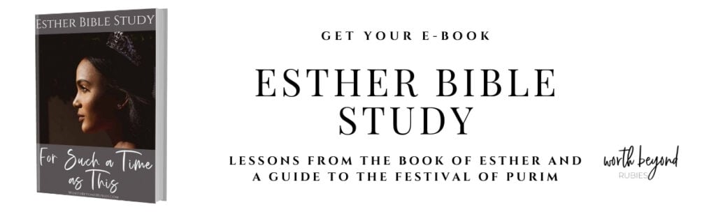 Banner for Esther Bible Study Ebook with image of ebook cover