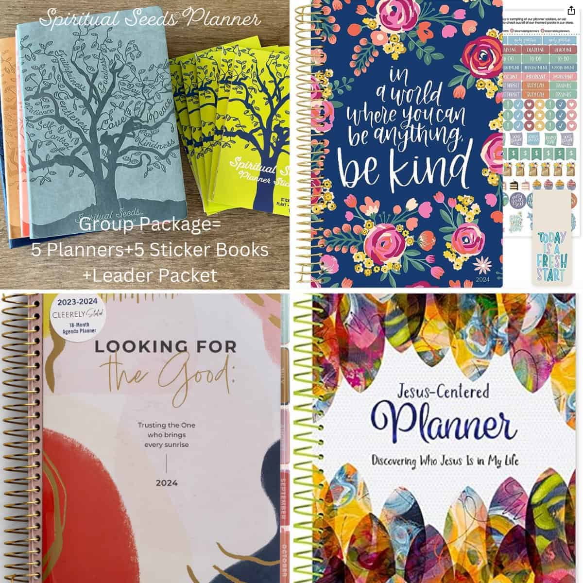 images of Christian planner covers for the post on CHristian planners 2024