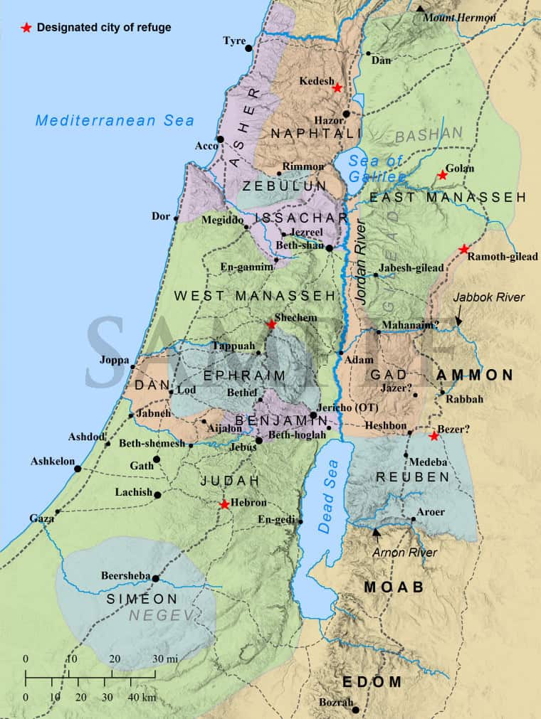 Why There Is No Tribe of Joseph: Ephraim & Manasseh Explained 2 Map that shows the descendant's of the tribe of Joseph land allotments