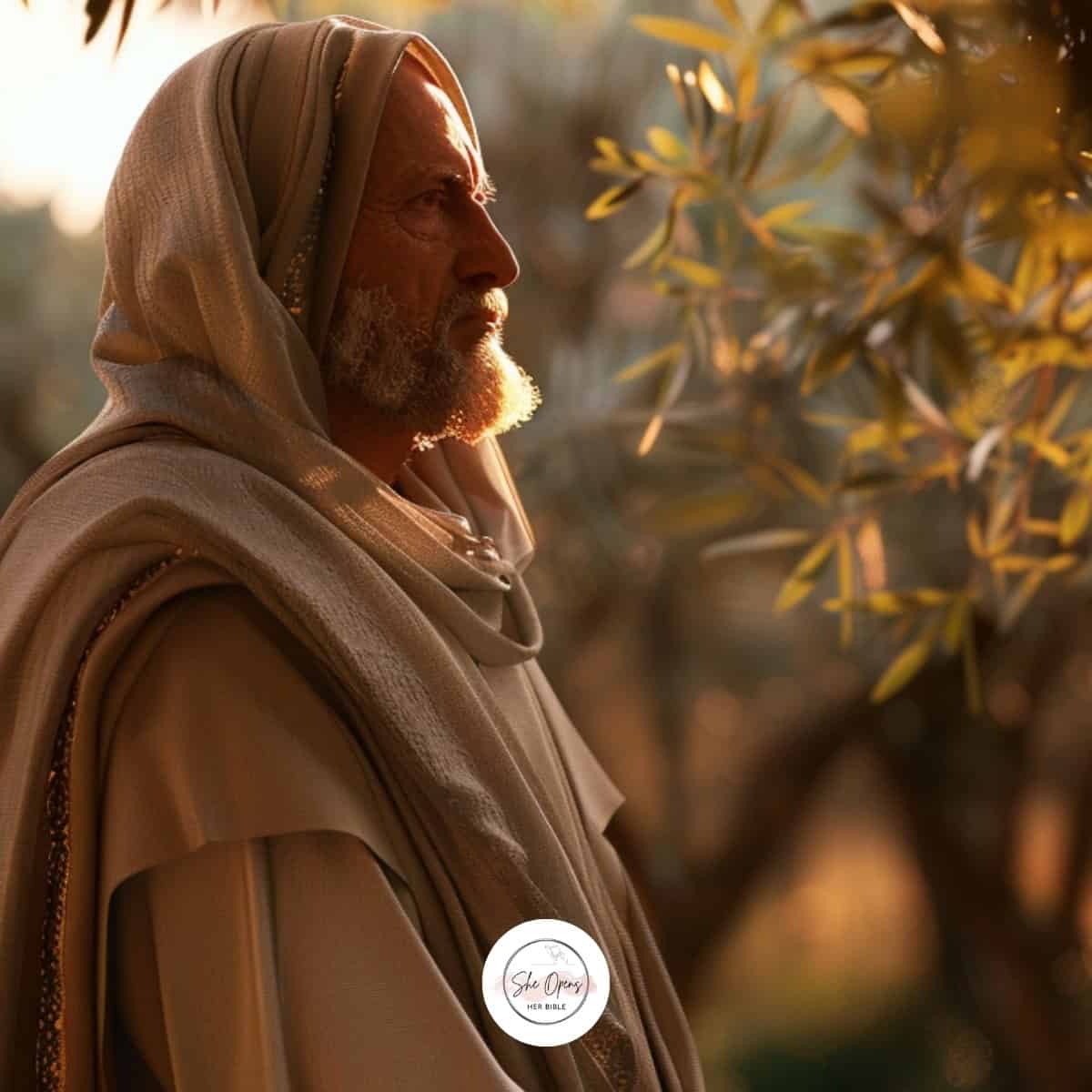 a man in a robe representing the head of the tribe of Asher