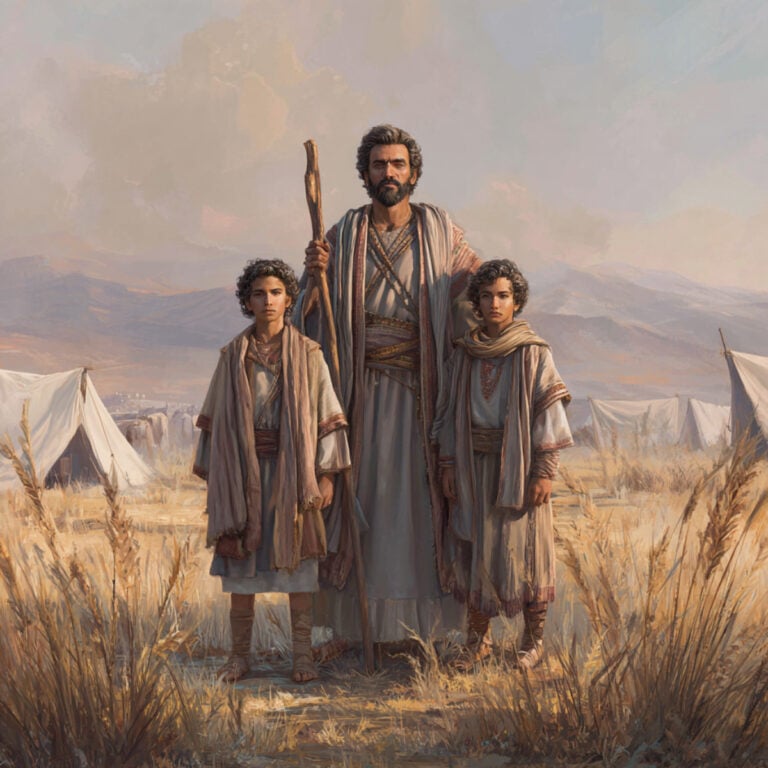 Group of people in desert setting.