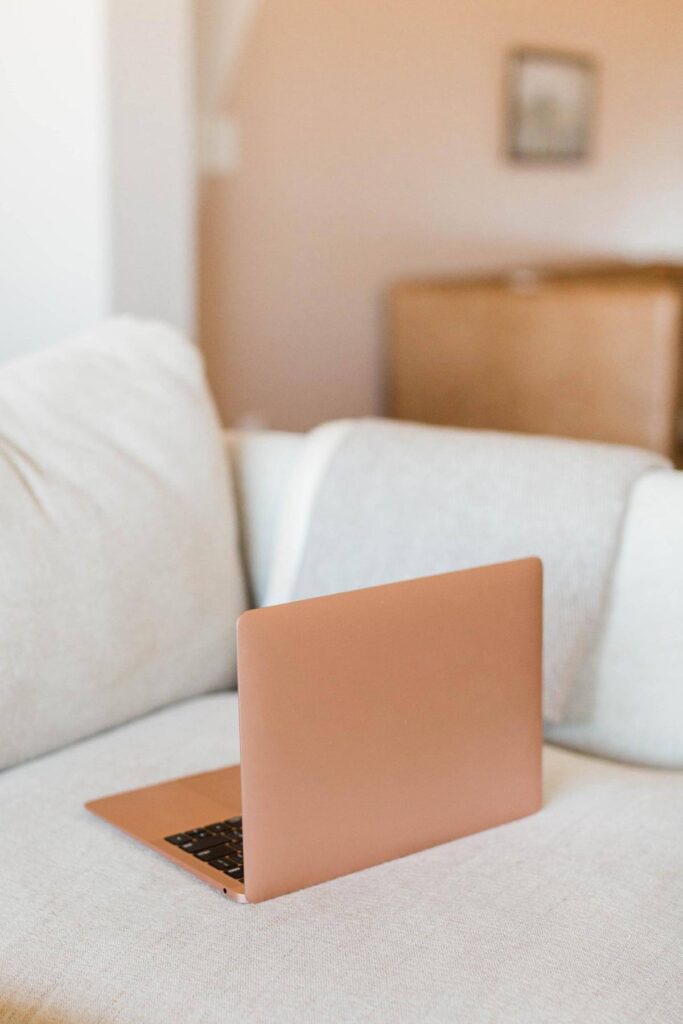 rose gold laptop