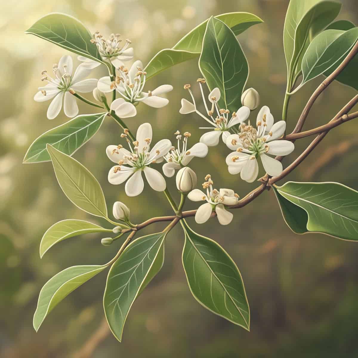 Flowers in the Bible and Their Meaning: A Beautiful Journey Through Scripture 8 a close up of a branch with white flowers and green leaves