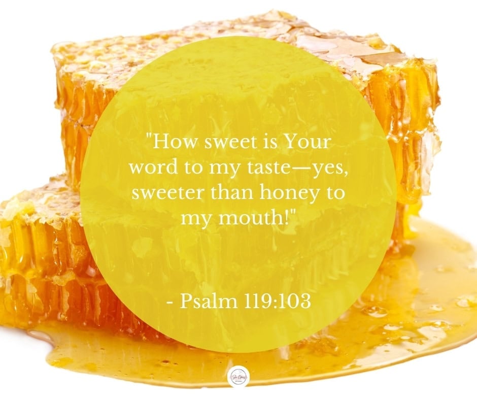 Bible Verses About Honey: Sweet Symbolism and Spiritual Significance 2 a yellow honeycomb with a yellow circle