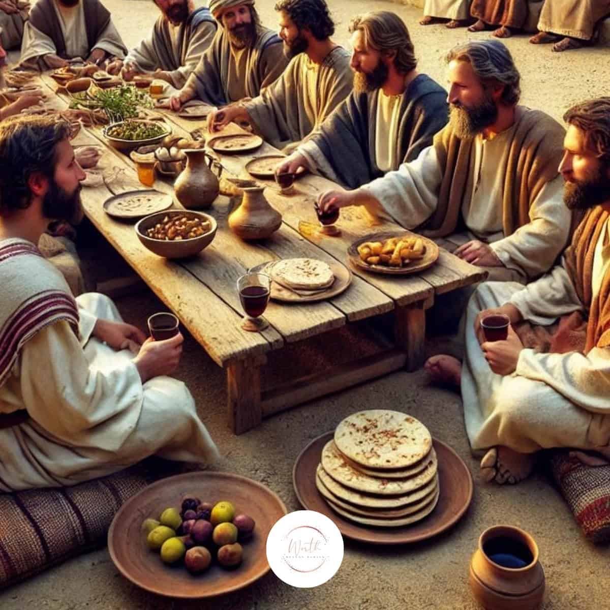 a group of people sitting around a table