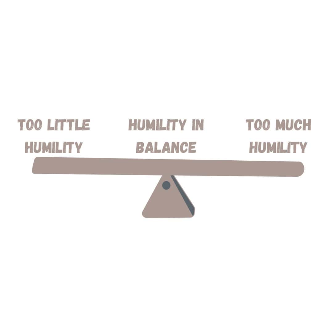False Humility in the Bible: Understanding and Cultivating True Humility 2 a balance scale with words on it