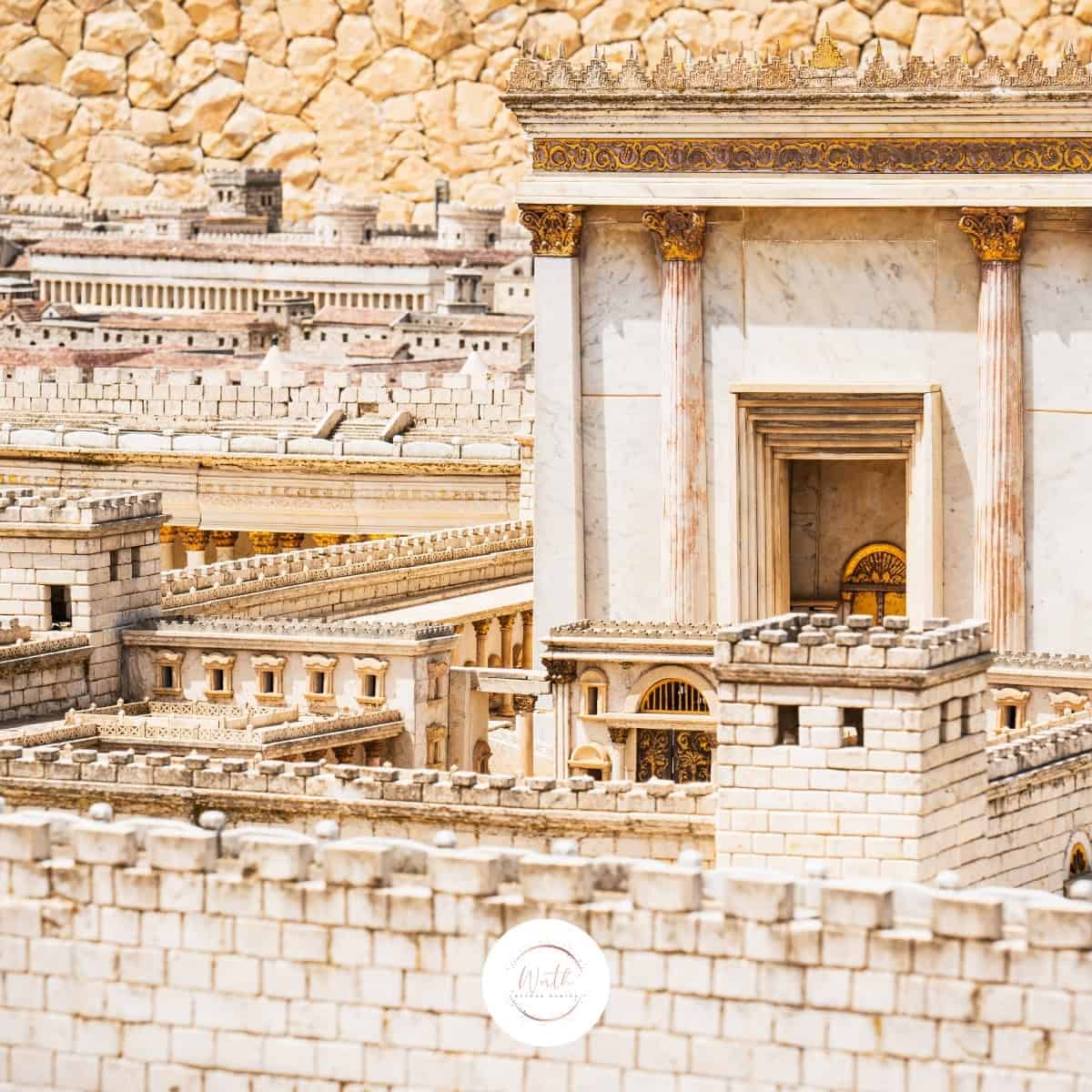 a model of the temple in Jerusalem