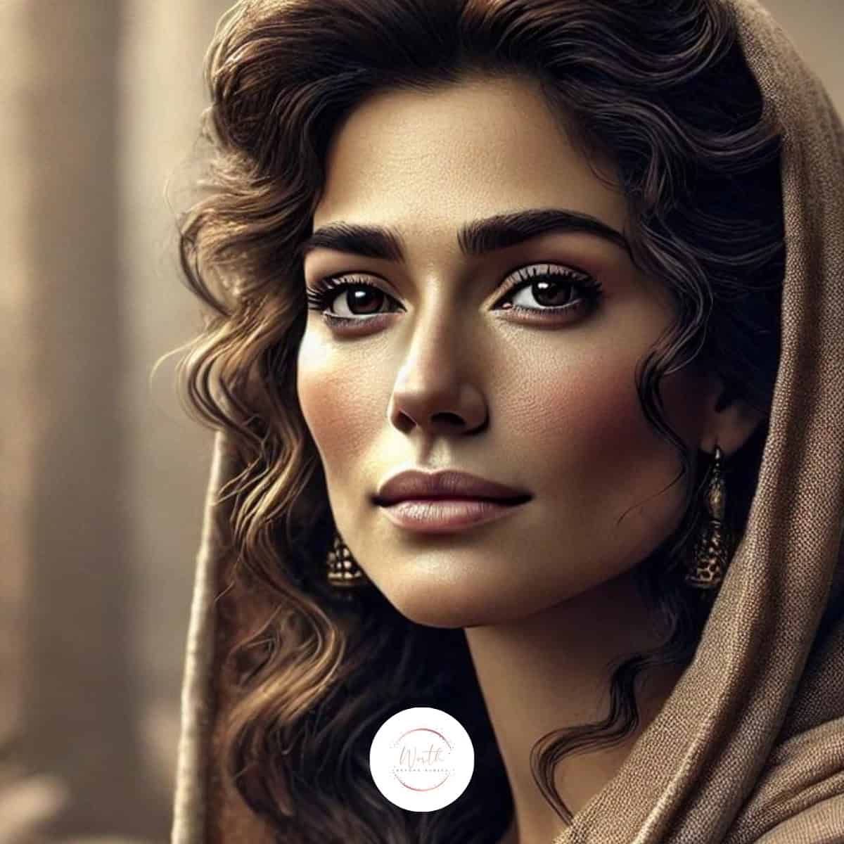 an image of a woman in ancient dress