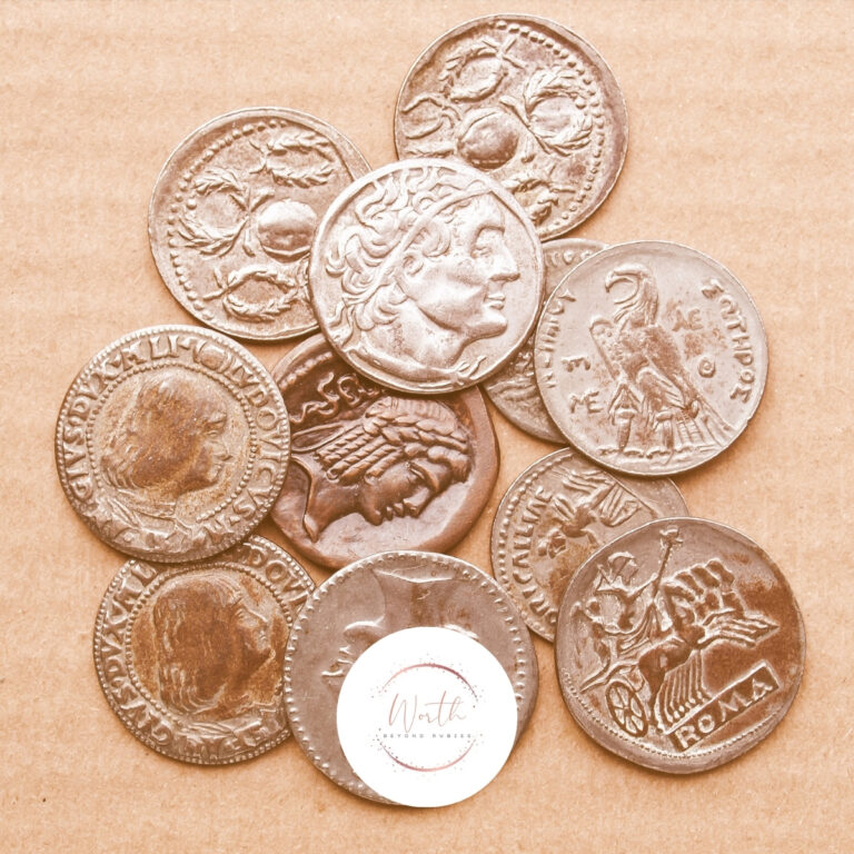 coins on a table