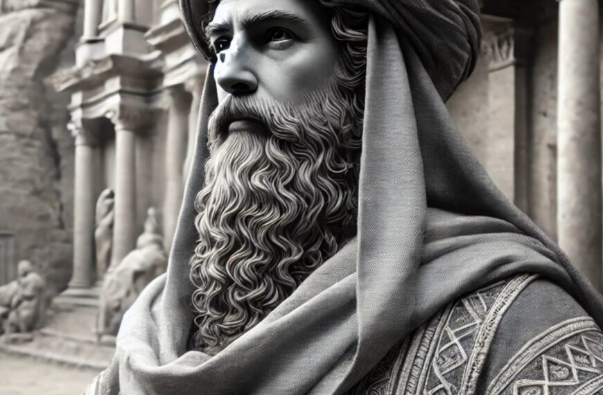 a statue of a man with a beard