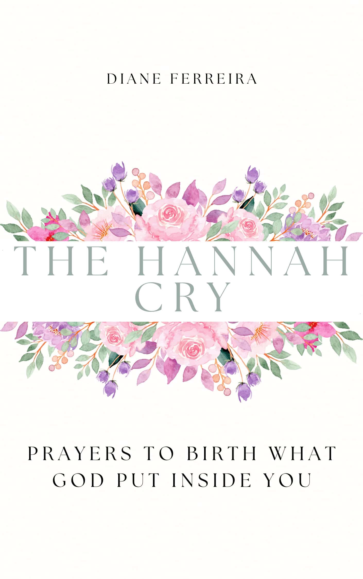 a watercolor floral arrangement with text