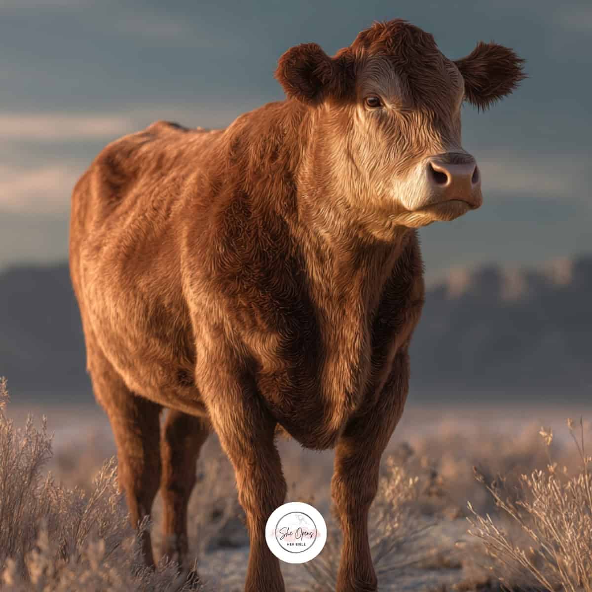 a cow standing in a field