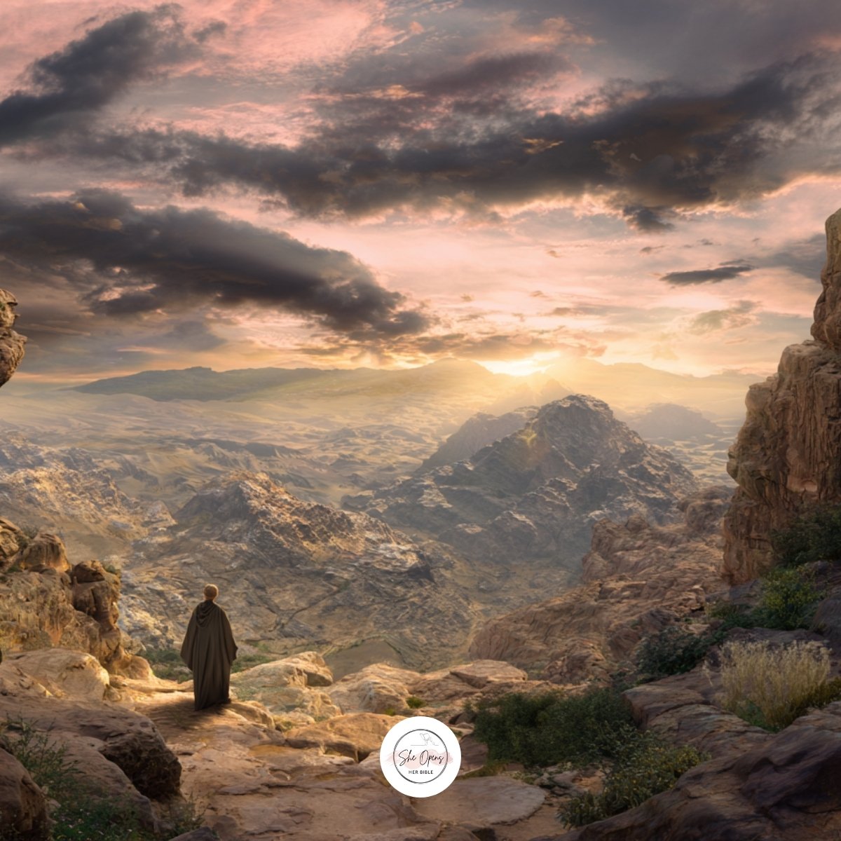 a man standing on a rocky mountain