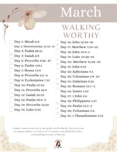 Home 58 March scripture writing and reading plan