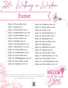 Home 57 June scripture reading and writing plan