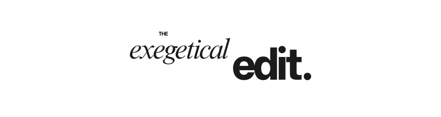 New Exegetical Edit Interactive Bible Study Tool 1 Text logo with modern typography design.